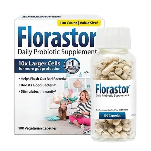Florastor Daily Probiotic Supplement 100 Count Gut Health Pill Support Supplemen