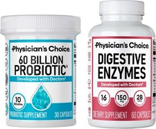 Physician’s CHOICE Advanced Gut Health Bundle: 60 Billion Probiotics 30ct +