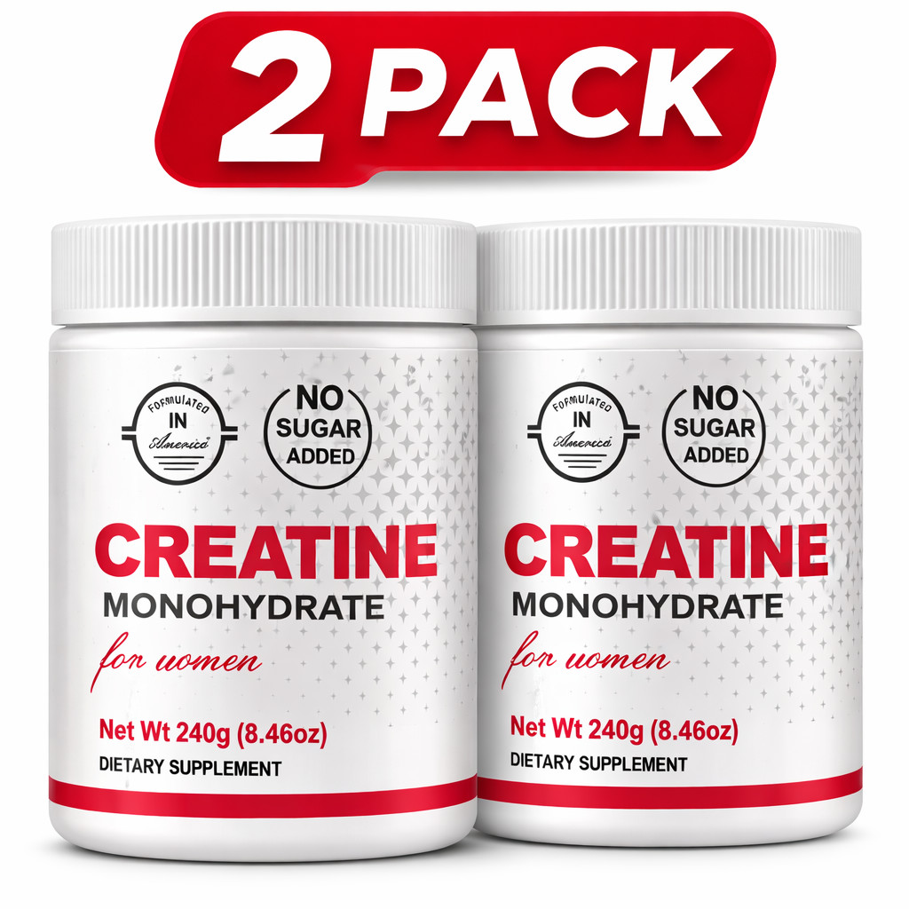 2 Pack Creatine Monohydrate for Women Powder 240g Muscle Energy Strength Gym Sup