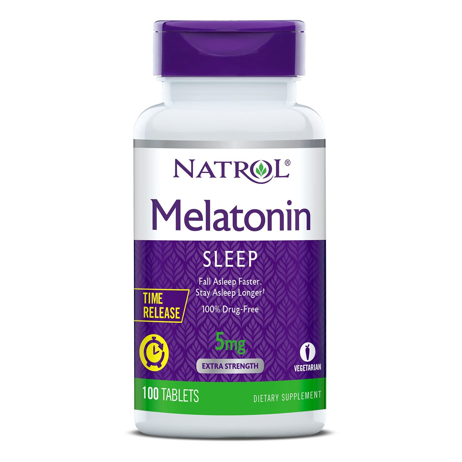 2/28 Natrol Time-Release Melatonin 5 mg, for Restful Sleep 100 Tablets