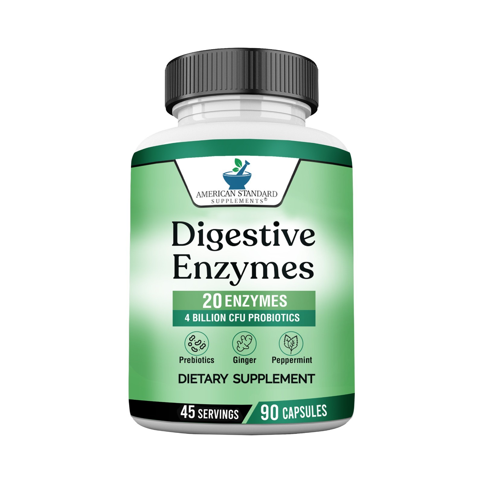 Digestive Enzymes Plus Probiotics & Prebiotics with Ginger, 90 Veggie Capsules