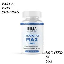 NEW Bella All Natural Probiotics for Digestive & Immune Health, 60 Billion CFU