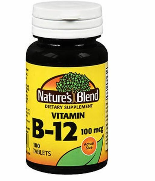 Nature’s Blend Vitamin B12 100 mcg Tablets – 100 ct