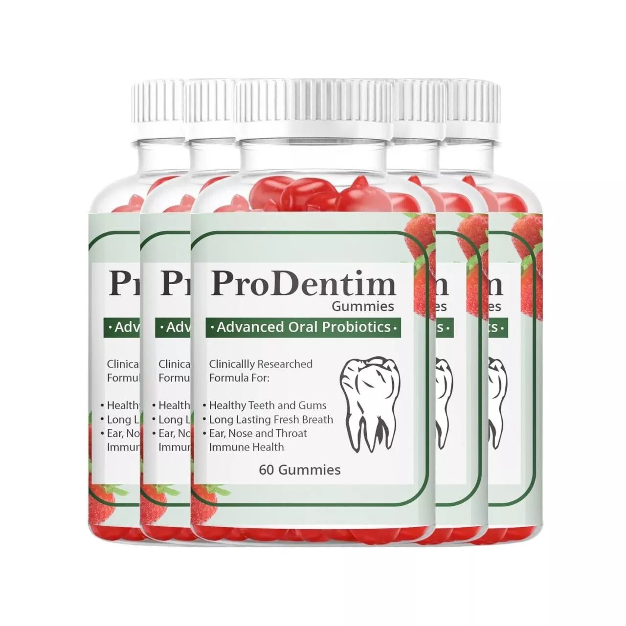 5-Pack Prodentim Gummies Dental Supplement for Teeth and Gums – 300 Gummies