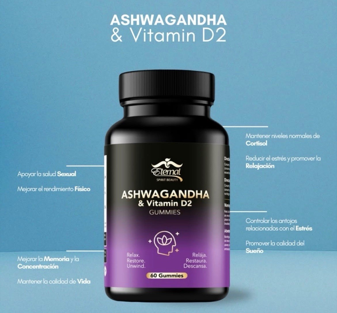 Ashwagandha Vitamin D2 Gummies Eternal