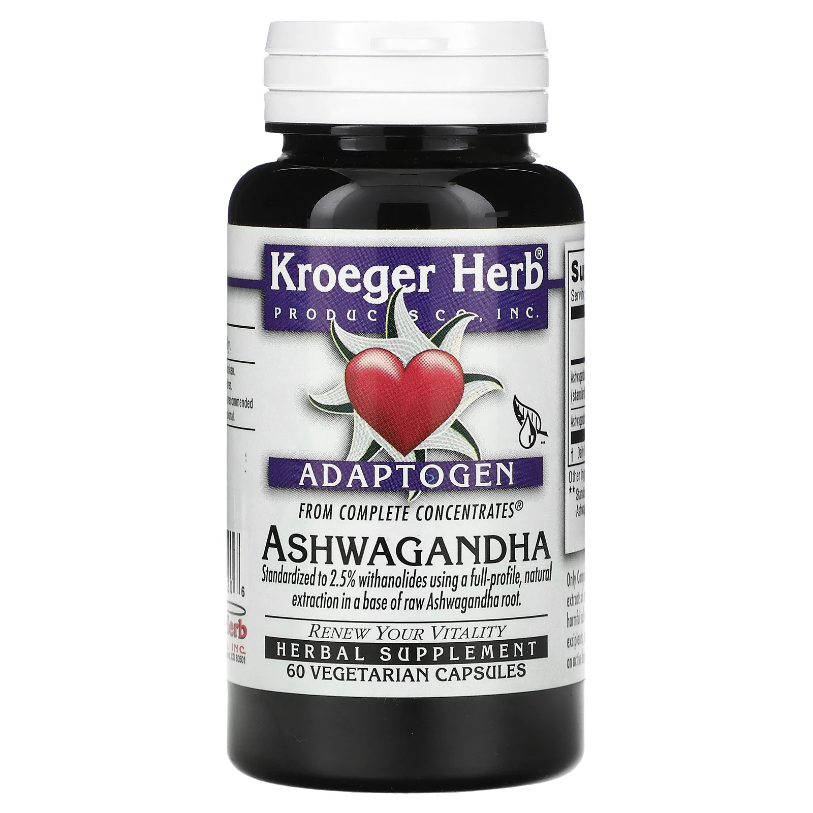 Ashwagandha, 60 Vegetarian Capsules (225 mg per Capsule)