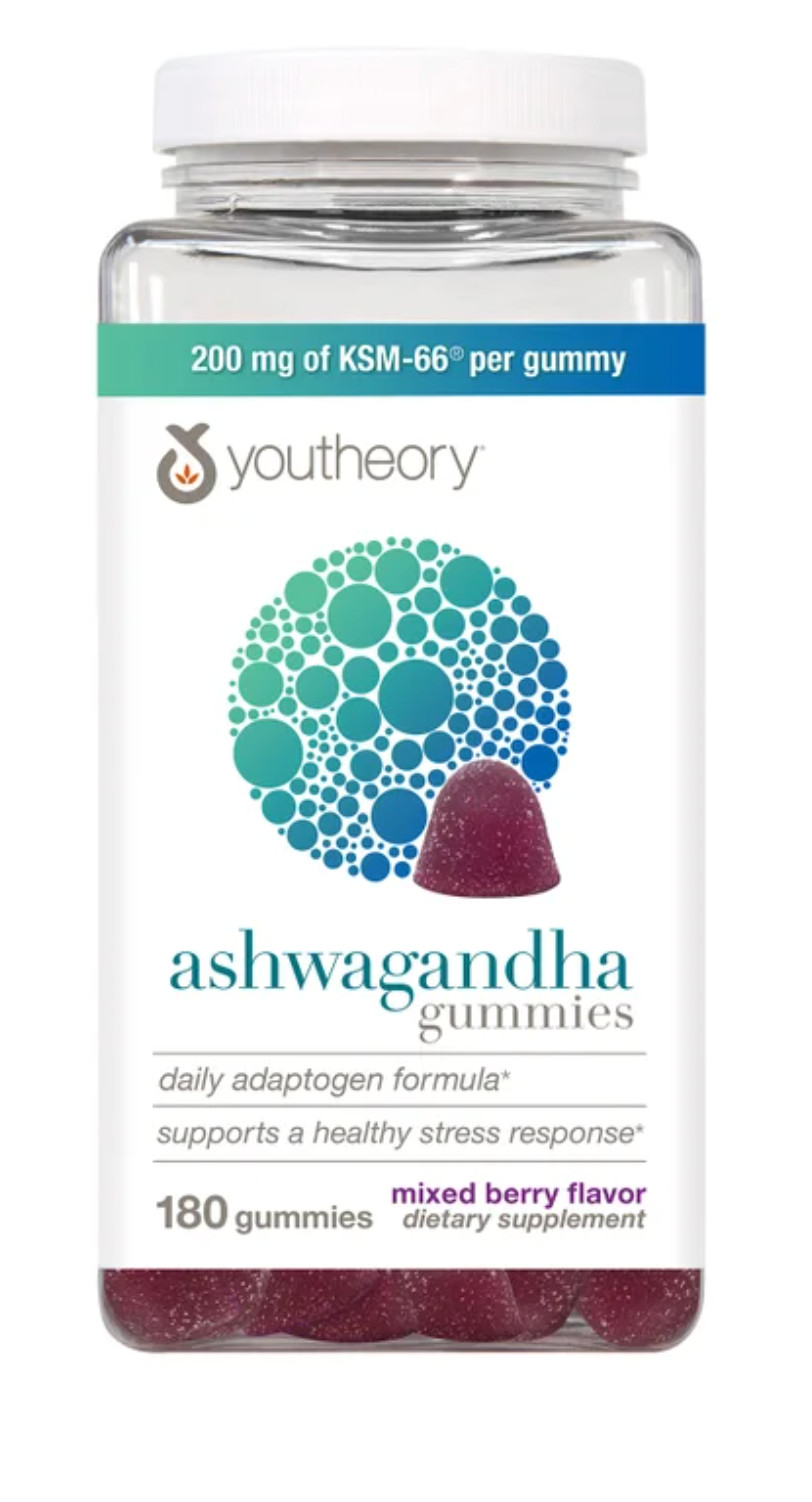 Youtheory Ashwagandha Gummies KSM-66 180 Count Stress Support