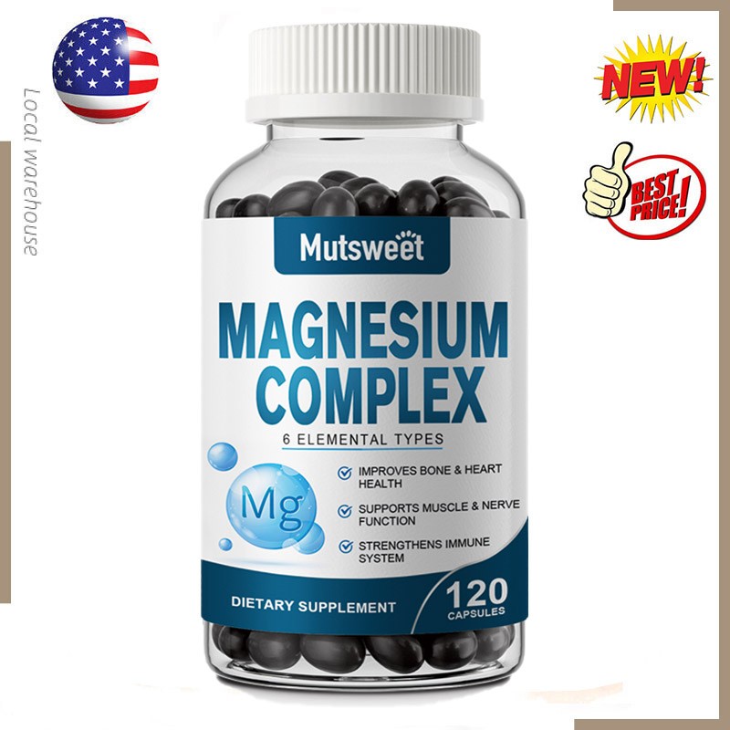 Magnesium Complex Supplement – Taurate, Citrate, Malate, Oxide For Muscle Bone