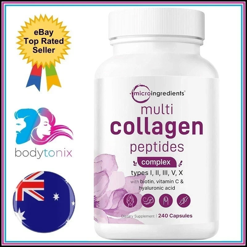 MULTI COLLAGEN PEPTIDES COMPLEX + Hyaluronic Acid Type I, II, III, V, X 240C