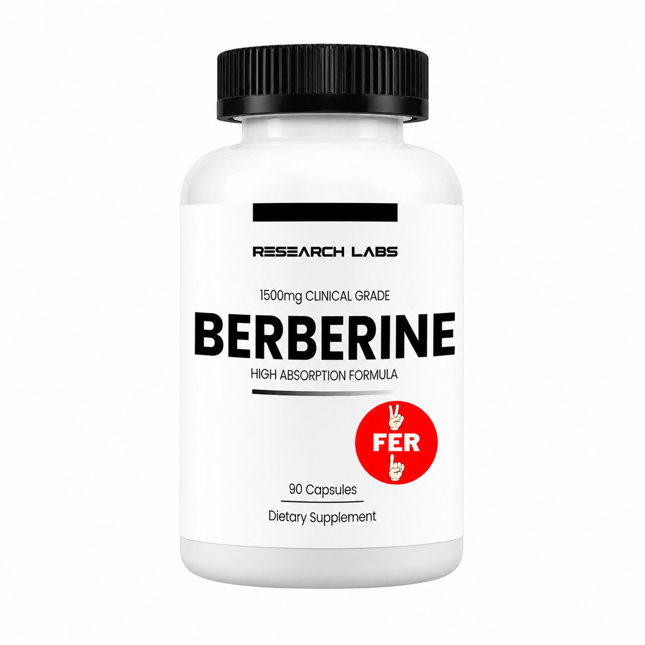 Research Labs Berberine High Absorption 1500mg 90 capsules exp: 08/2027
