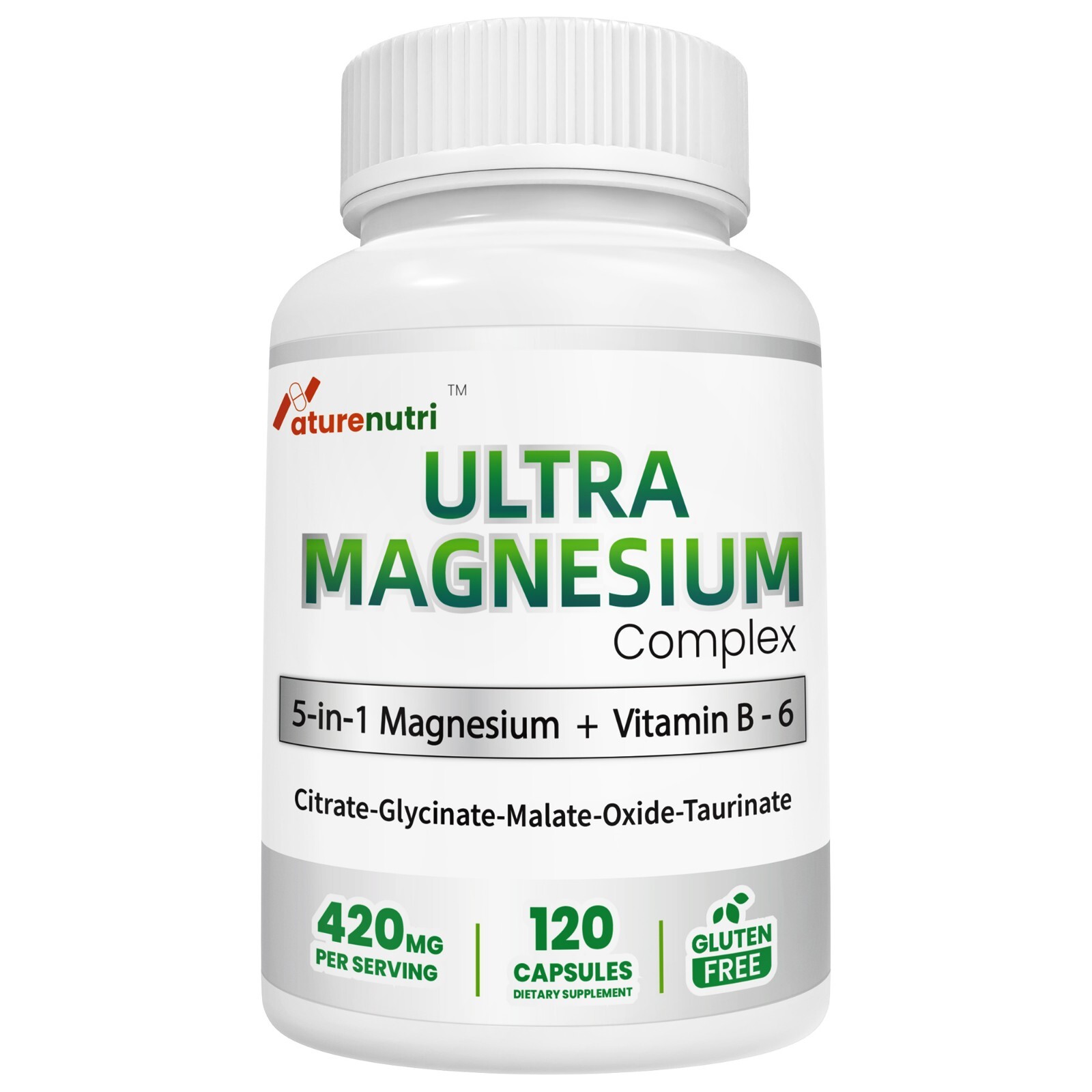Magnesium Complex Supplement Magnesium Glycinate Citrate Malate Oxide Taurinate