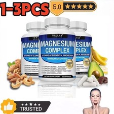 Complex,1000mg Magnesium of 8-element magnesium, Gluten Free Non GMO 90 Capsules