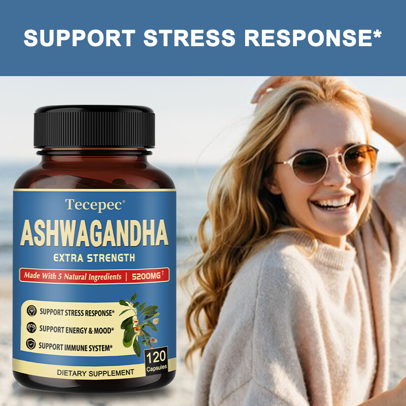 Ashwagandh Root Extract 5200mg 30 To 120 Capsules Vegan Stress Supplement