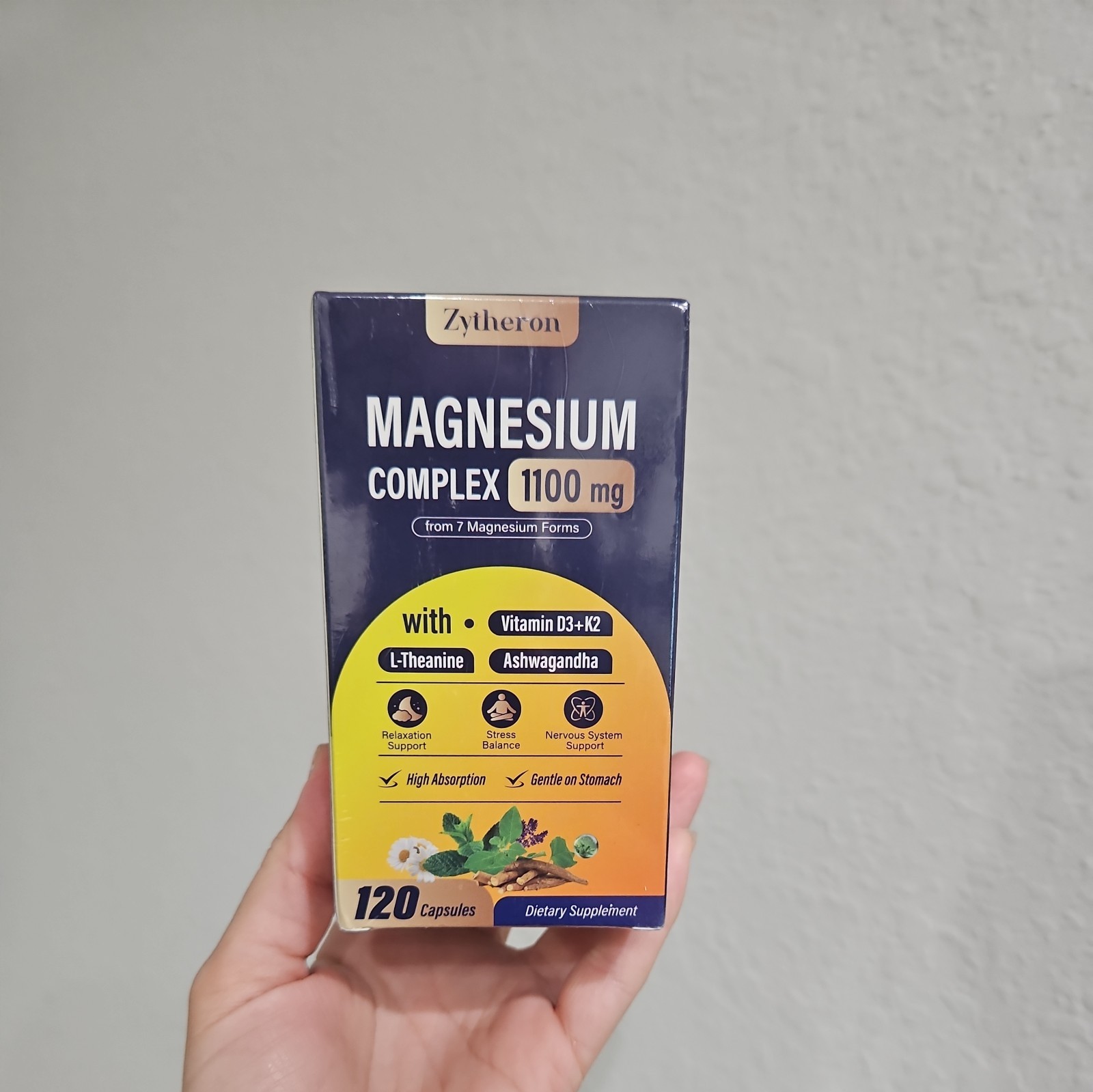 Zytheron Magnesium Complex 1100mg 120 Capsules with D3, K2, Vegan
