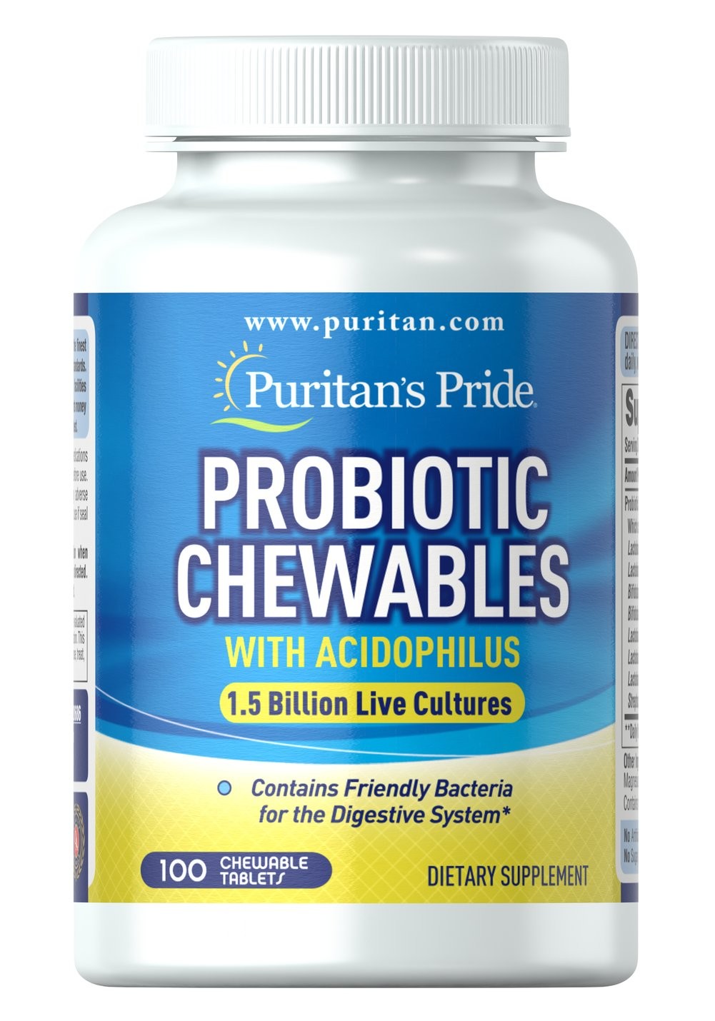 Puritan’s Pride Probiotic Acidophilus Chewables-100   Chewables