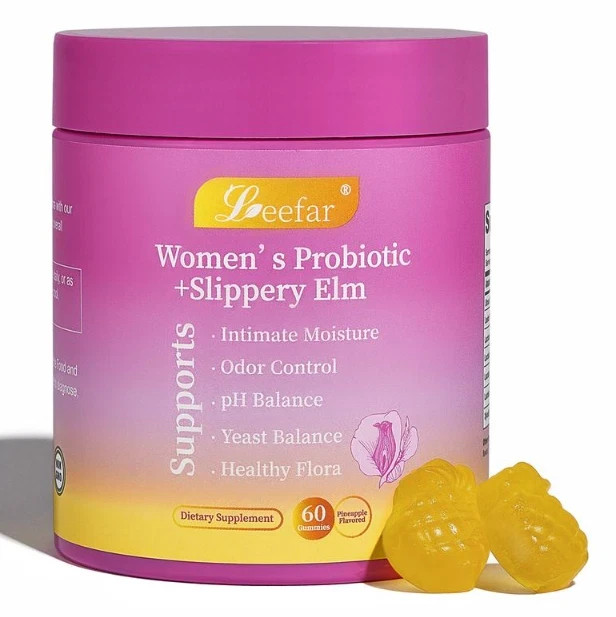 Women’s Probiotic Slippery Elm Pineapple 60 gummies pH Balance Gut Health