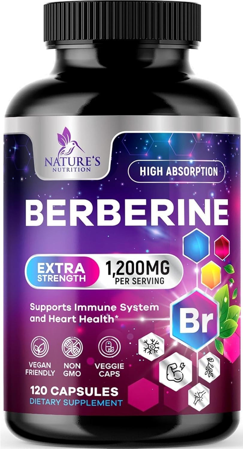 Berberine HCL 1200mg High Absorption Capsules Supplement
