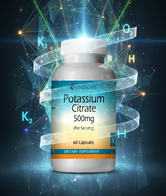 Potassium Citrates Capsules Caps – 500mg Serving – , Dietary Supplement