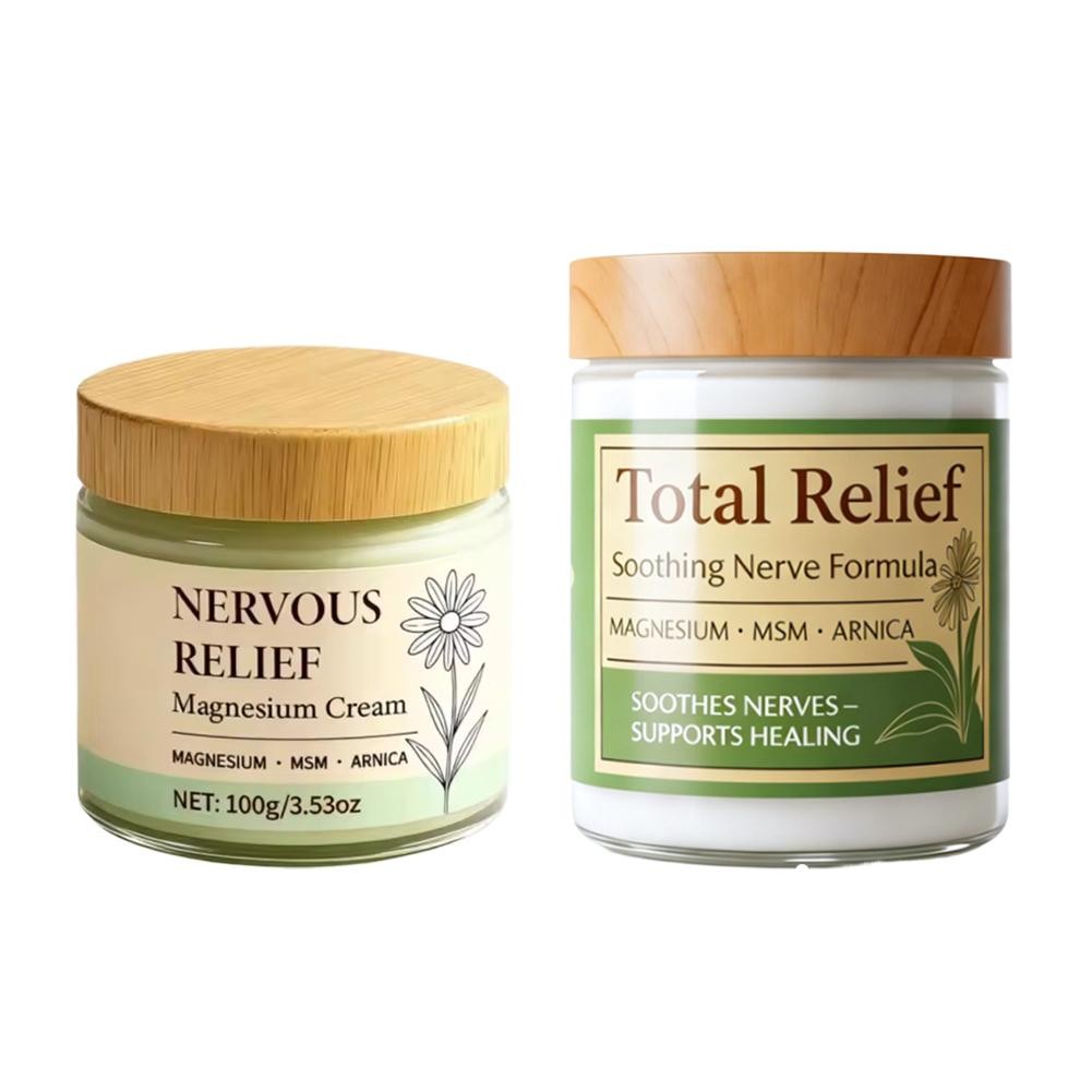 Total Relief Magnesium Cream, Nerve Relief Magnesium Soothing Cream ~