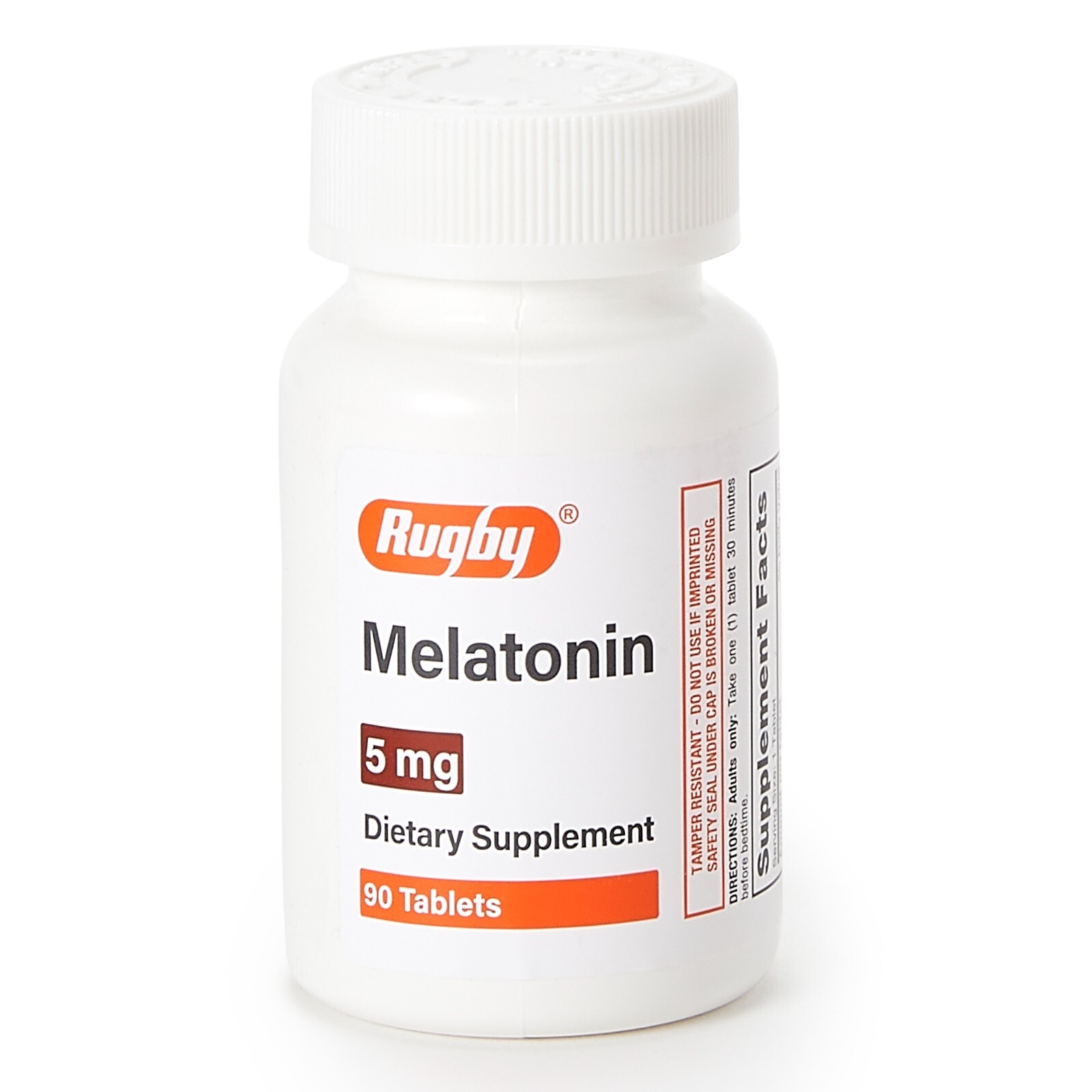 Rugby Natural Sleep Aid Melatonin 5 mg Dietary Supplement, 90 Count