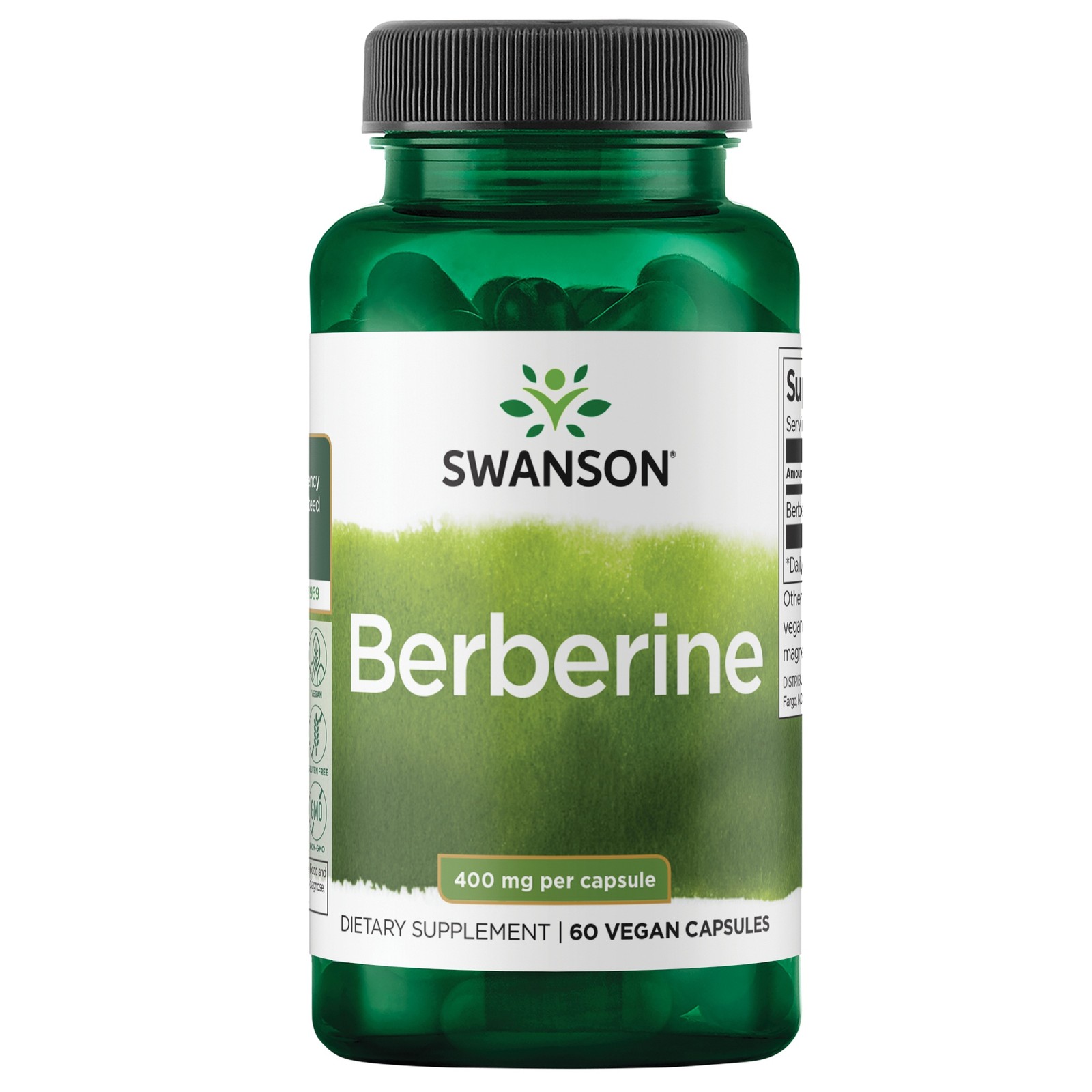 Swanson Berberine 400 mg 60 Vegan Caps Supplement Support Natural Formula New