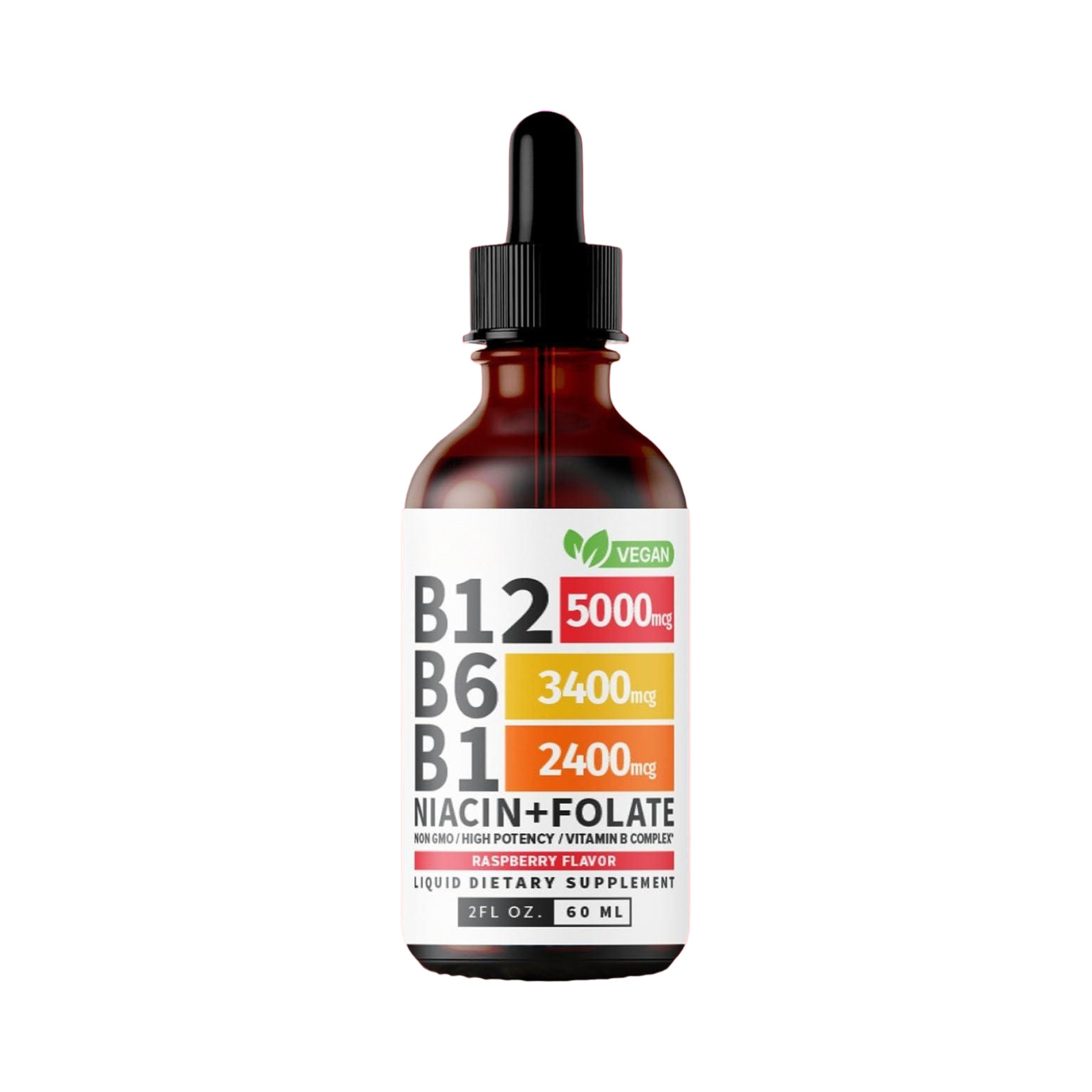 (1-Pack) Vitamin B12 and B6 Drops – Daily Vitamin B Complex Liquid Drops Formula