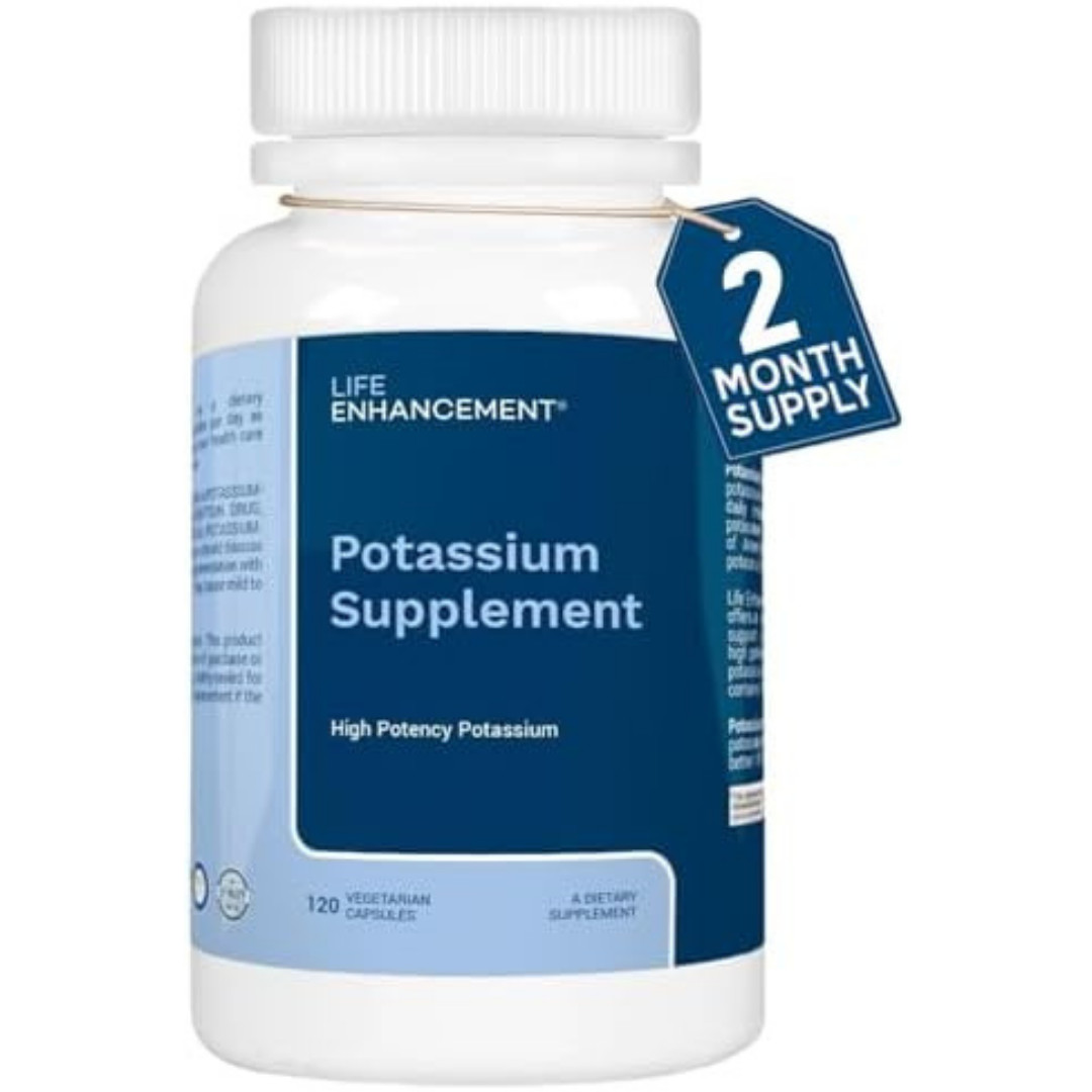 Life Enhancement High Potency 1020 mg Potassium Supplement for Muscle, Brain & B