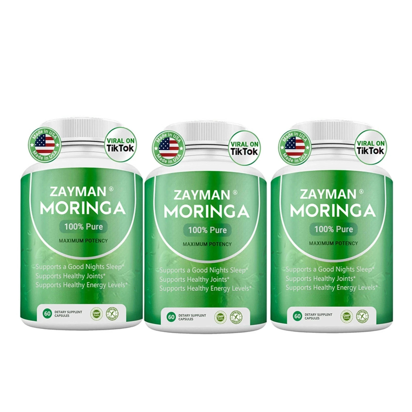 ZAYMAN Moringa Capsules -Rich in Antioxidants, Essential Vitamins&Amino Acids