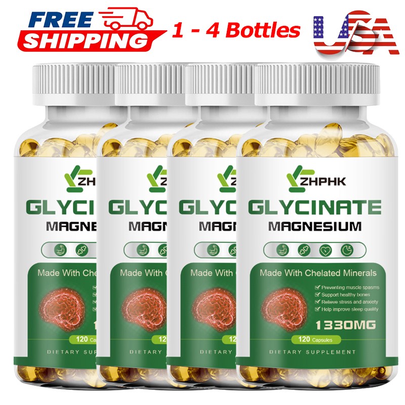 Magnesium Glycinate 1330mg High Absorption Muscle Support 60/120/240 Servings