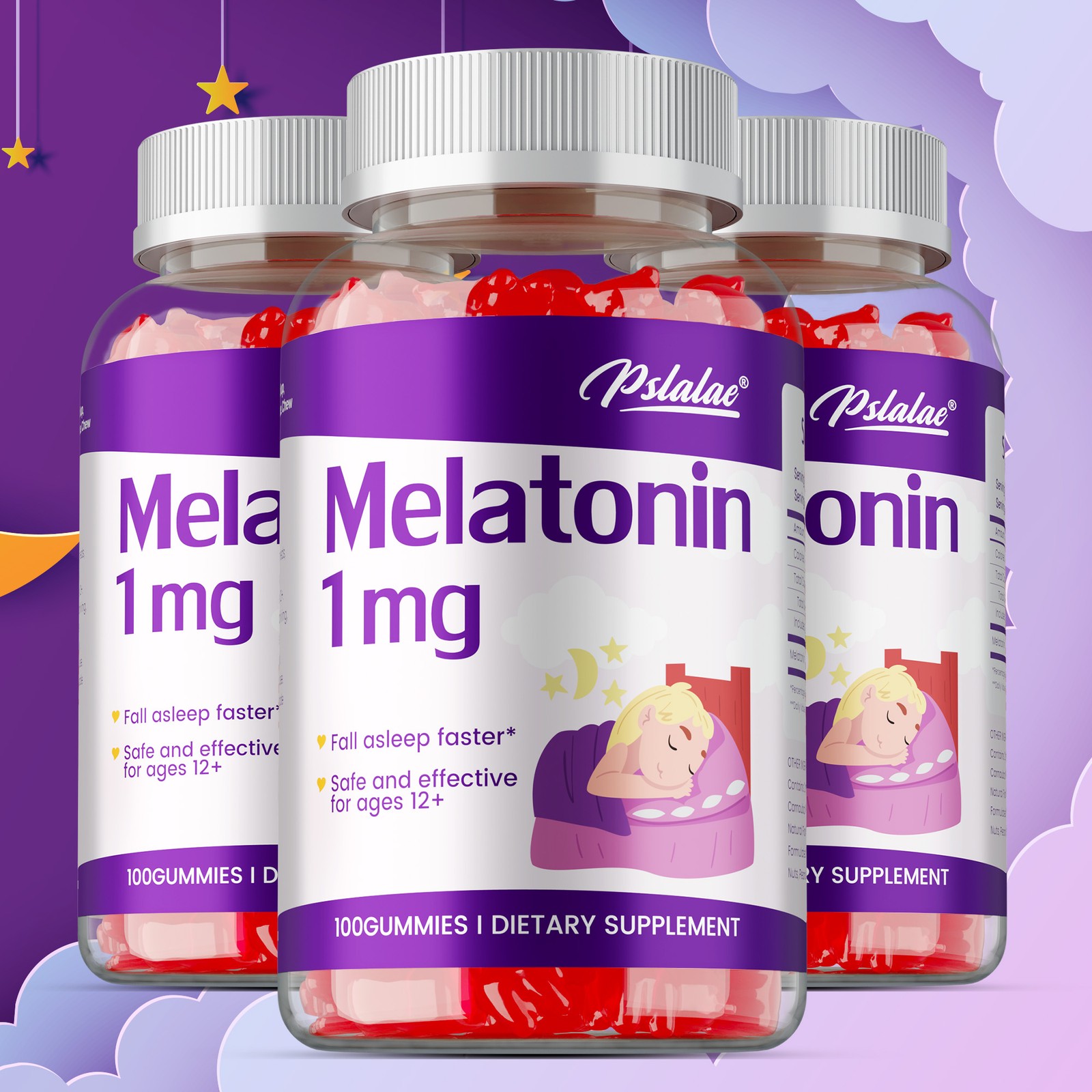 Melatonin 1mg – Children’s Sleep Aid Gummies To Help You Fall Asleep Faster