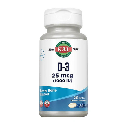 D-3 200 Softgels 1;000 IU by Kal