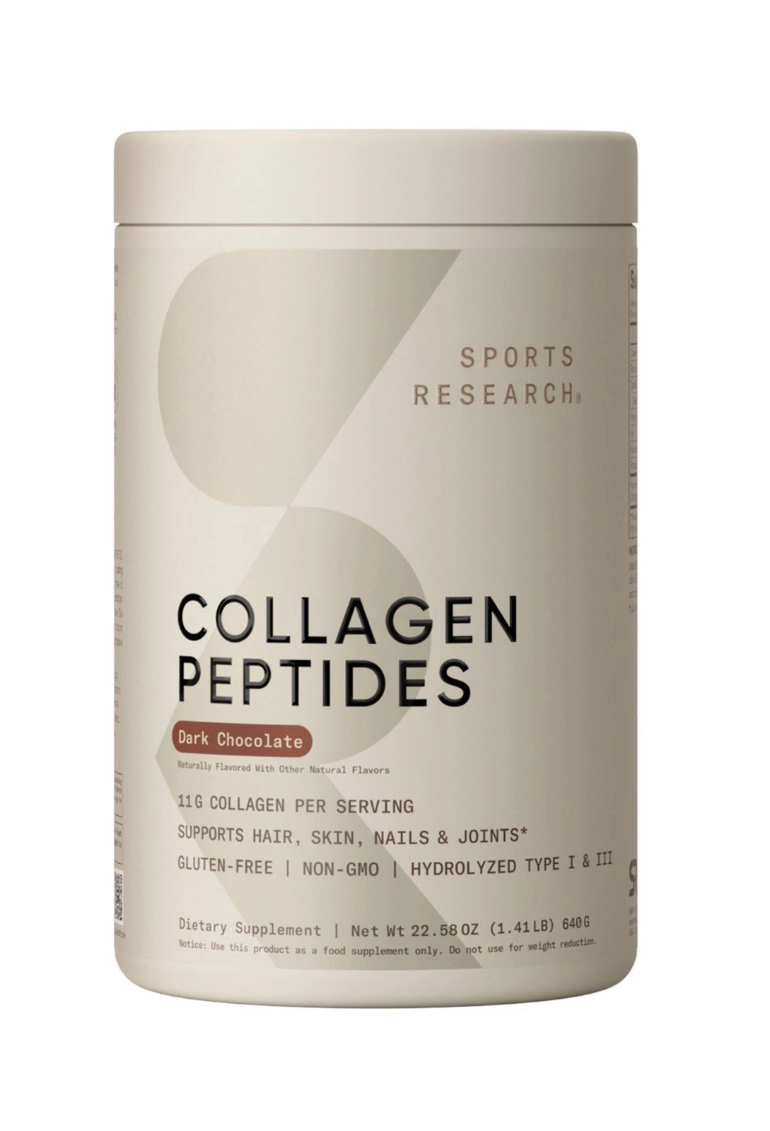 Sports Research Collagen Peptides Hydrolyzed Powder Protein Skin Hair Nails.2028