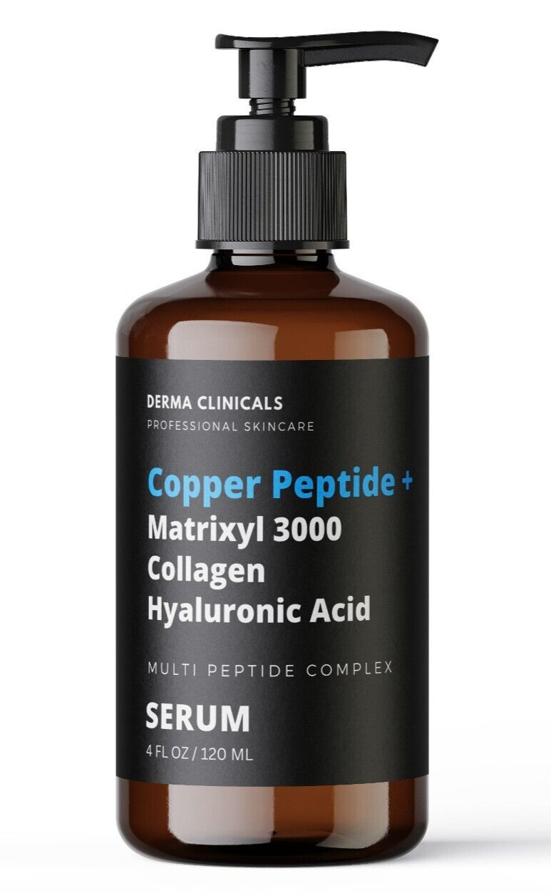 Copper peptide + Matrixyl 3000, Collagen, Hyaluronic acid, AntiAging Serum – 4oz