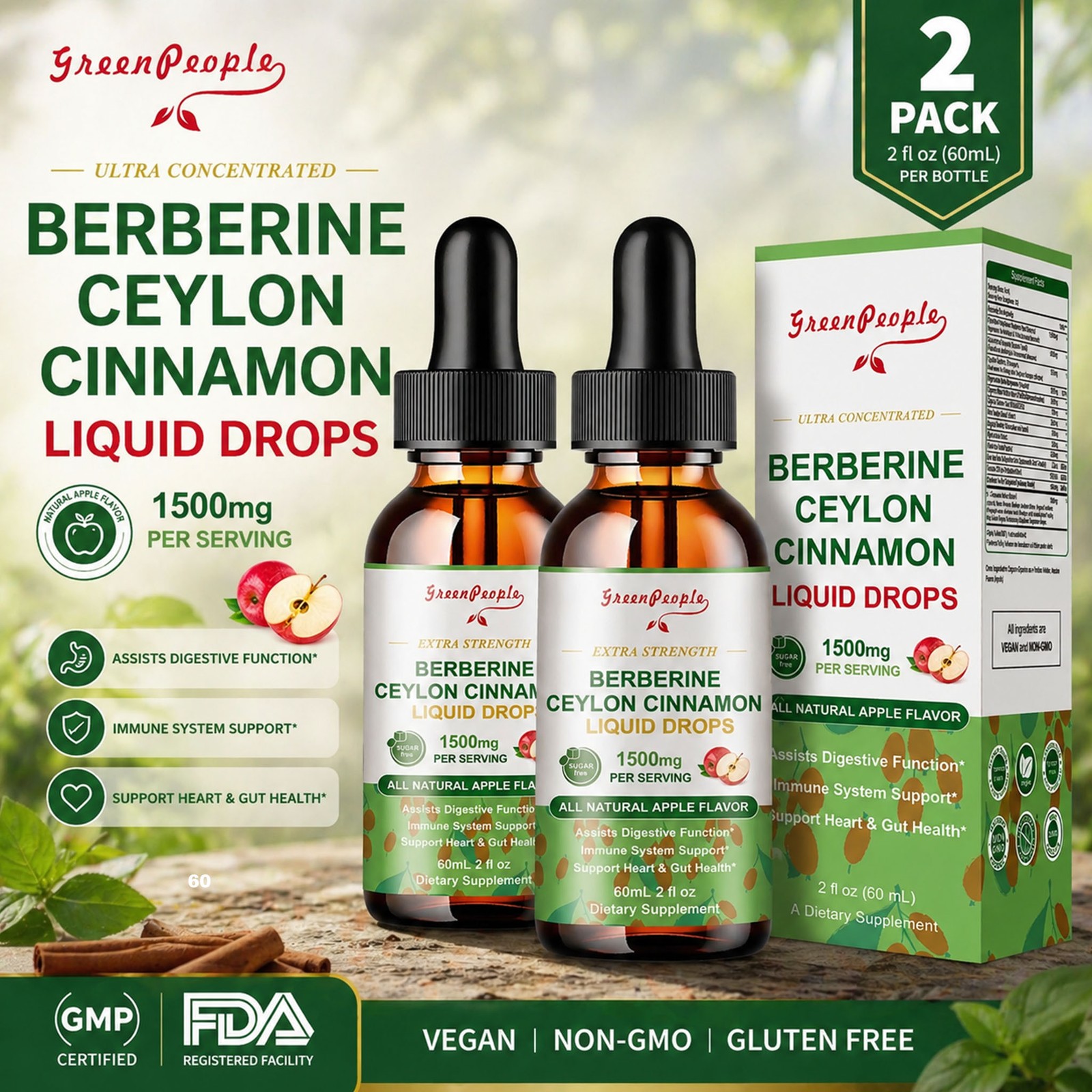 Berberine 1500mg High Abosorption For Blood Sugar Immune