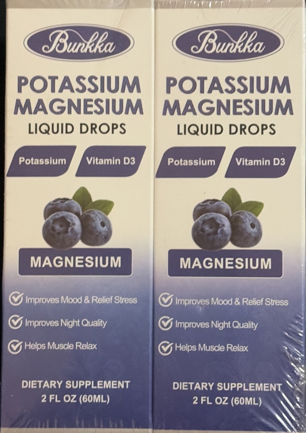 2X – Potassium Magnesium Drops High Absorption Good Sleep Stress Anxiety Relief
