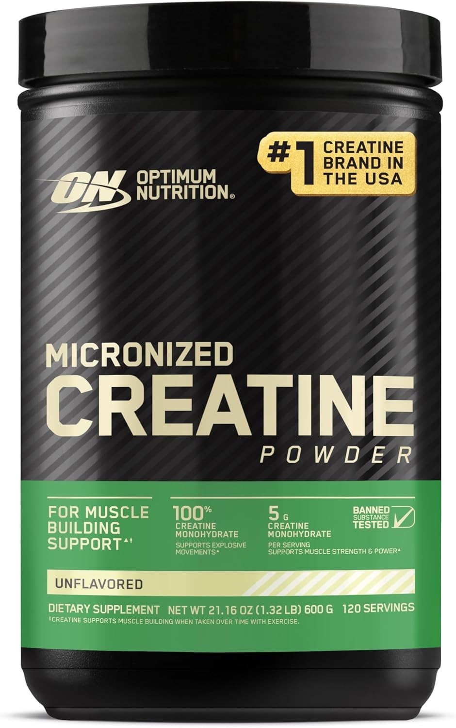 Optimum Nutrition Micronized Creatine Monohydrate Powder – 600g Creatine Powder