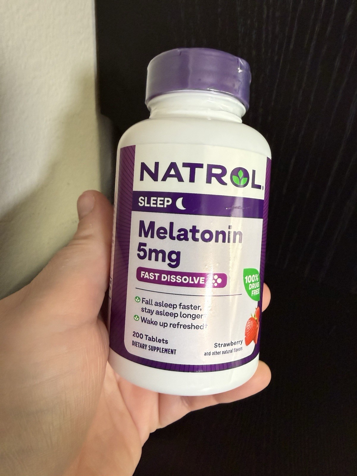 Natrol Melatonin 5mg Sleep Aid Strawberry 200 Tab EXP 7/2026 SEALED