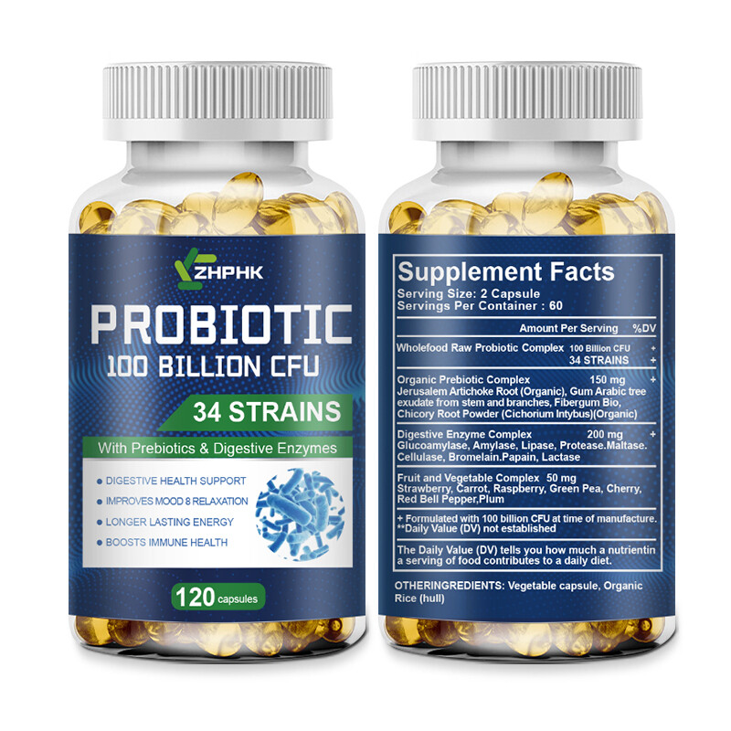 Bioma Probiotics for Digestive Health | 3-in-1 Gut Health Formula | 120 Capsules