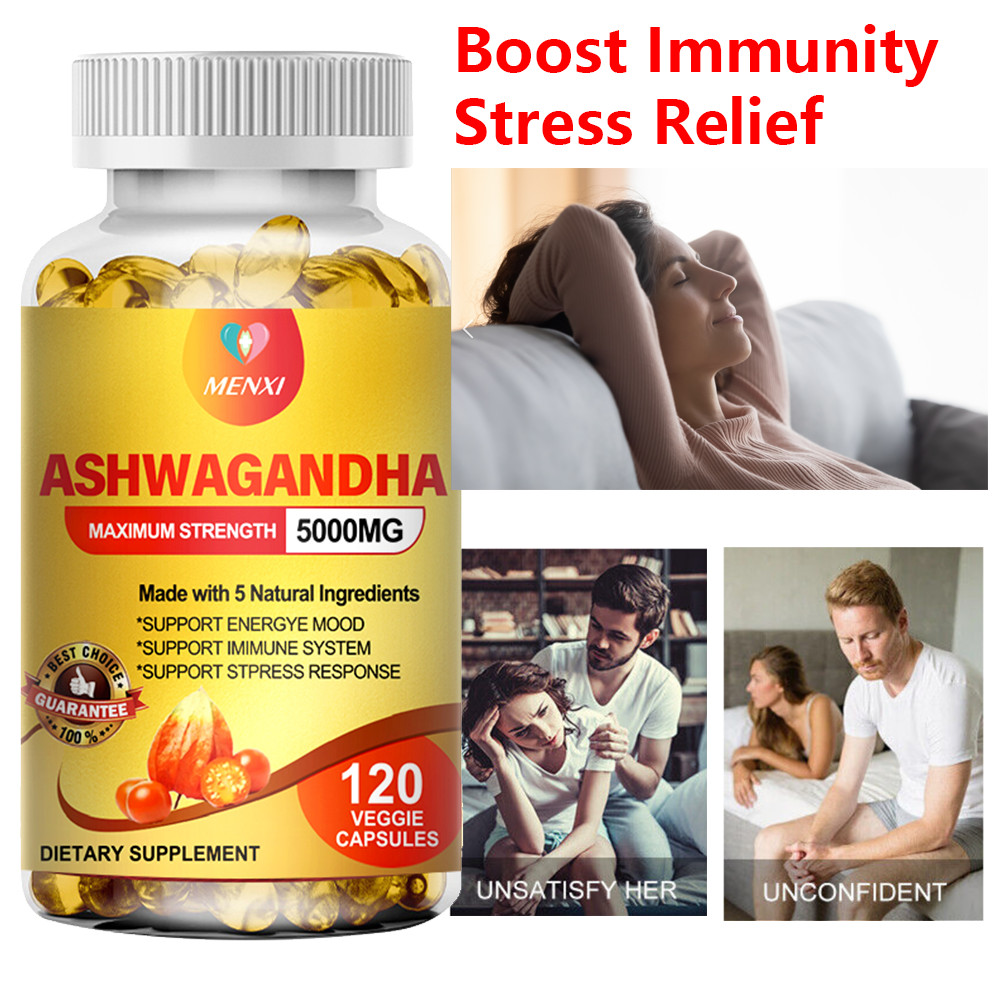 KSM-66 Ashwagandha 5000 Mg Supplement Supports Muscle Growth And Streng