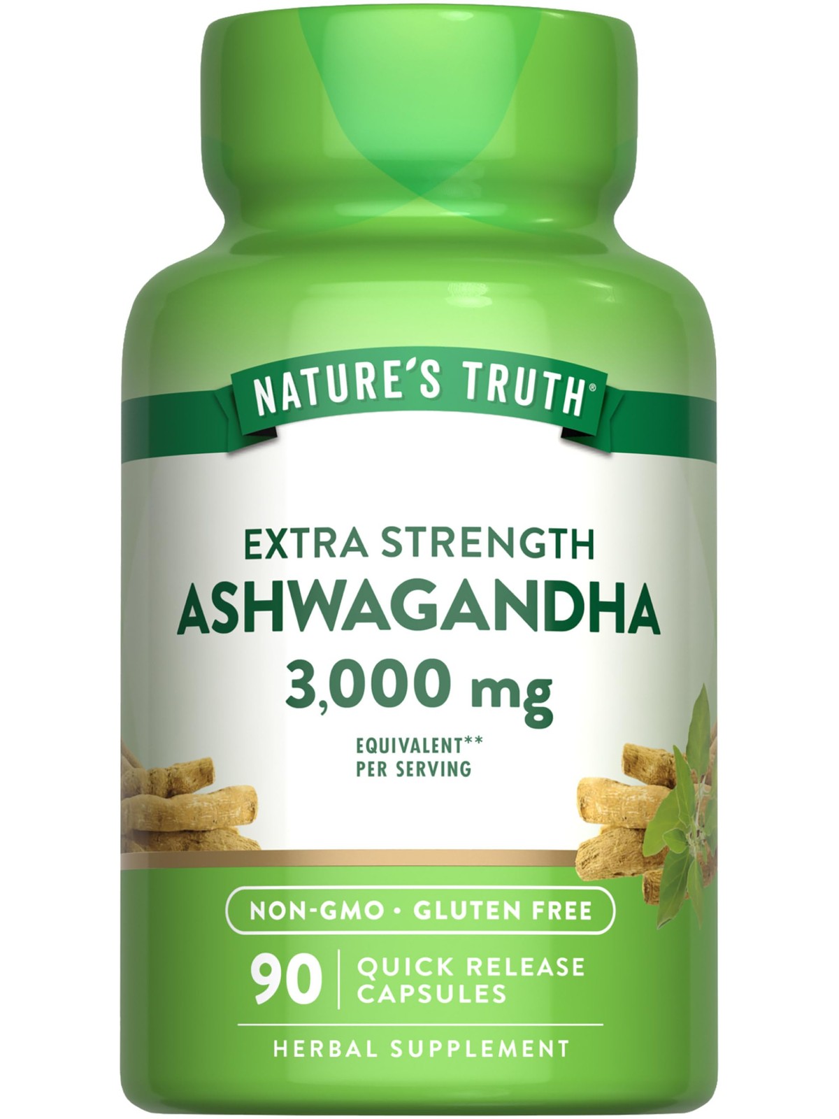 Nature’s Truth Ashwagandha Capsules | 3000mg | 90 Count | Extra Strength | wi…