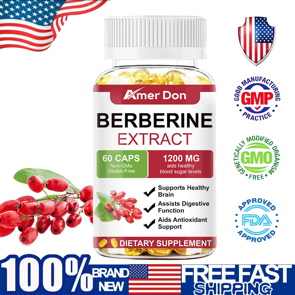 1200mg Premium Berberine HCL High Potency Anti-inflammatory,Blood Sugar Support